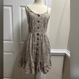 New Jopra women’s sun dress black brown floral size small